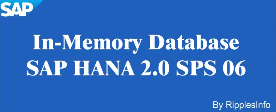 in memory database SAP HANA
